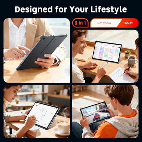 Tylvx 2-in-1 Tablet Win 11-10.1" Touchscreen PC, Intel m3 8100Y up to 3.4GHz, 12GB RAM 256GB SSD, with Stylus & Case for Home, Business, Students, Digital Sketching 6