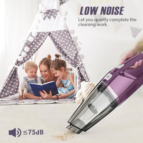 Bossdan Car Vac Portable with 8KPA & Multi Accessories & Low Noise, Lightweight Hand Held Vacuum Cordless Rechargeable for Car/Home/Dust/Pet Hair 5