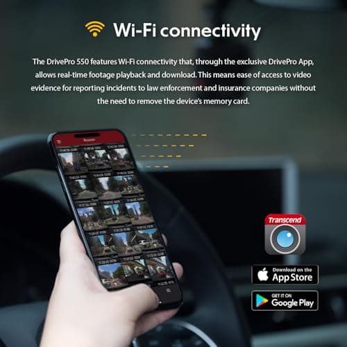 Transcend DrivePro Dash Cam Front and Rear, 2K QHD 1440P+1080P Full HD Car Cam/140°Wide-Angle/180°Rotatable Rear Lens/Night Vision Loop Recording/Head-Up Display/Wi-Fi/GPS GLONASS/ADAS/Support 1TB Max 8