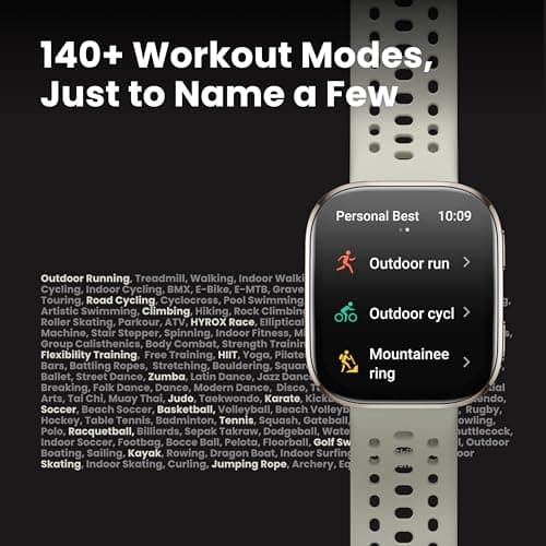 Amazfit Bip 6 Smart Watch 46mm, 14 Day Battery, 1.97" AMOLED Display, GPS & Free Maps, AI, Bluetooth Call & Text, Health, Fitness & Sleep Tracker, 140+ Workout Modes, 5 ATM Water-Resistance, Stone 7