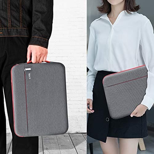 Voova Laptop Sleeve Case 15.6 16 Inch with Handle, 360° Protective Waterproof Slim Computer Bag Cover Compatible with MacBook Pro M2/M3/M4 16, HP Acer Lenovo Yoga ThinkPad Asus Laptop, Grey 8