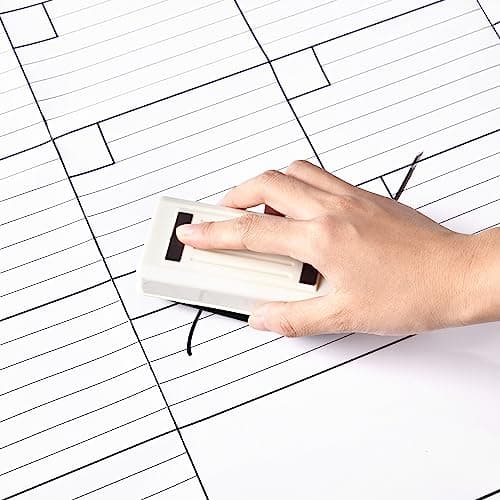 Dry Erase Calendar for Wall - 1 Month Wall Calendar, 28" x 40", Wall Calendar Dry Erase, Erasable Laminated Calendar for wall with 10 Stickers - Red 9