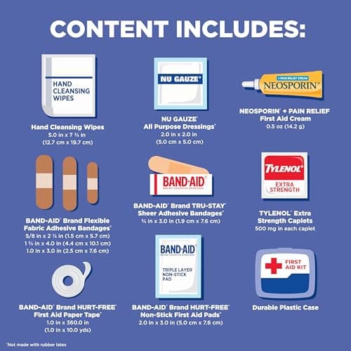 BAND-AID Brand Travel Ready Portable Emergency First Aid Kit for Minor Wound Care, Perfect for Home, Car, Travel, Camping Essentials & Outdoor Emergency Kit, 80 Pieces 5