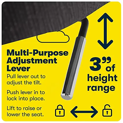 Serta Ashland Home Office Desk Chair with Button Tufted Mid-Back, Memory Foam Cushion and Padded Arms, Mid Century Modern Vanity Armchair with Wheels for Bedroom, Chrome Metal Base, Dark Gray 10