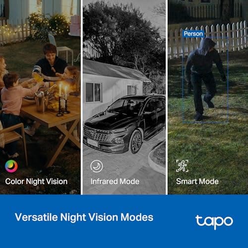 Tapo 2K Indoor/Outdoor Pan/Tilt Wired Security Camera - Baby Monitoring, Person & Baby Cry Detection, 360° Motion Tracking, Night Vision, No-Subscription Local Storage or Optional Cloud, C216 (2-Pack) 8