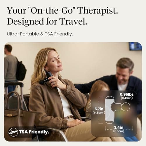 BOB AND BRAD Q2 Mini Massage Gun, Pocket-Sized Deep Tissue Massager Gun, Portable Percussion Muscle Massager Gun, Ultra Small & Quiet Muscle Massage Gun for Muscle Recovery with Carry Case 3