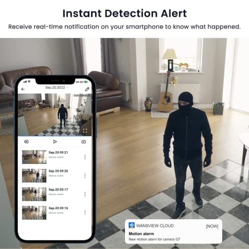 Indoor Cameras for Home Security 2K, Galayou Baby Camera Monitor with Two-Way Audio, Home Cameras with APP for Phone ,Smart Siren, Motion Detection, Compatible with Alexa/Google Assistant 4P 6