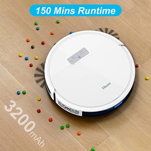 Tikom Robot Vacuum and Mop Combo 2 in 1, 4500Pa Strong Suction, G8000 Pro Robotic Vacuum Cleaner, 150mins Max, Wi-Fi, Self-Charging, Good for Carpet, Hard Floor 5
