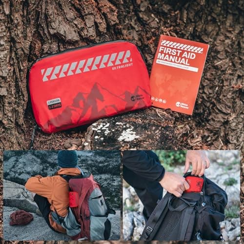 RHINO RESCUE Small First Aid Kit Ultralight Water-Resistent Medical Kit for Hiking, Backpacking, Cycling, Travel, Vehicles 5