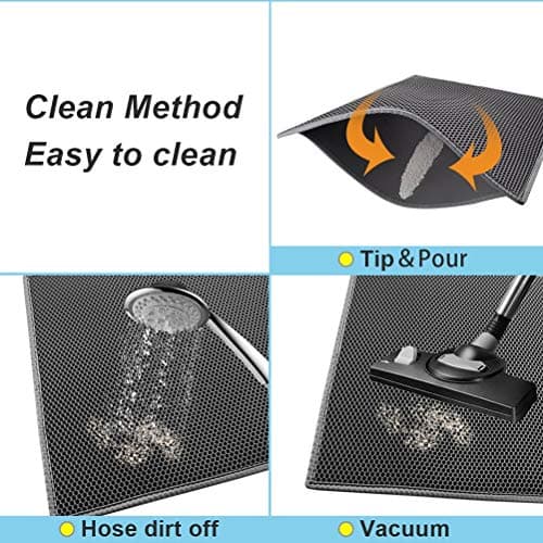 Pieviev Cat Litter Mat Double Layer Waterproof Urine Proof Trapping Mat 1 Pack (Gray, 30x24 Inch (Pack of 1)) 6