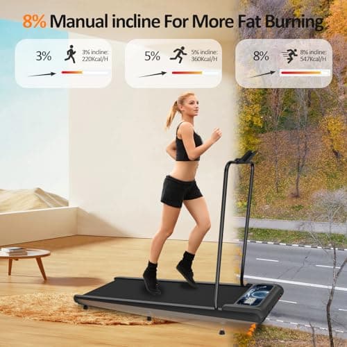 Upreign Walking Pad,Under Desk Treadmills with Removable Handle 2.5HP Portable Treadmills for Home and Office, 270Lbs Capacity Walking Mat with APP &Remote Control, LED Display 5