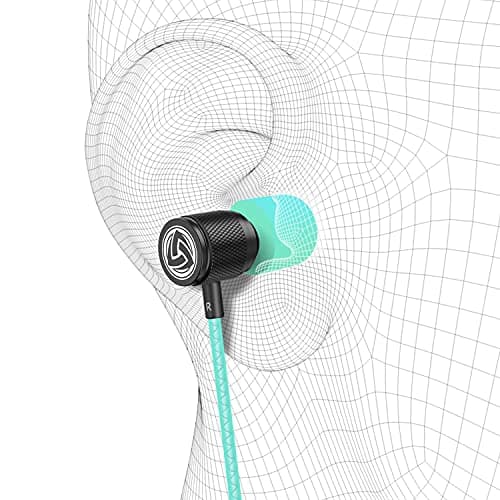 LUDOS Ultra Wired Earbuds in-Ear Headphones, 5 Years Warranty, Earphones with Mic, Noise Isolating Ear Buds, Memory Foam for iPhone, Samsung, School Students, Kids, Women, Small Ears - Turquoise 8