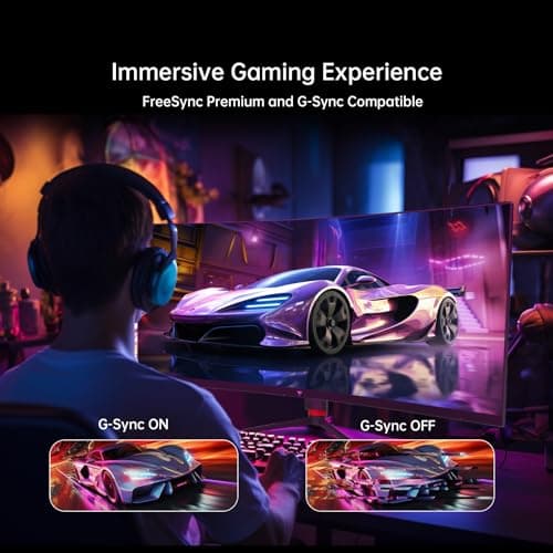 KTC 34'' Curved Ultrawide Gaming Monitor, 21:9, 3440x1440p 165Hz 1ms, 1500R Curved Monitor, Freesync G-sync, Picture by Picture,PIP, Height/Tilt/Swivel/Pivot 5