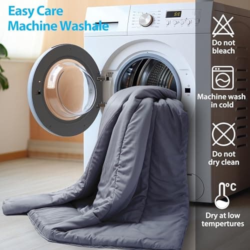 Bamboo Viscose All Season Comforter/Blanket - Ultra Soft & Breathable Comfort - Perfect Medium Weight for Snuggling Without Overheating - Enjoy Cozy Sleep All Night 5