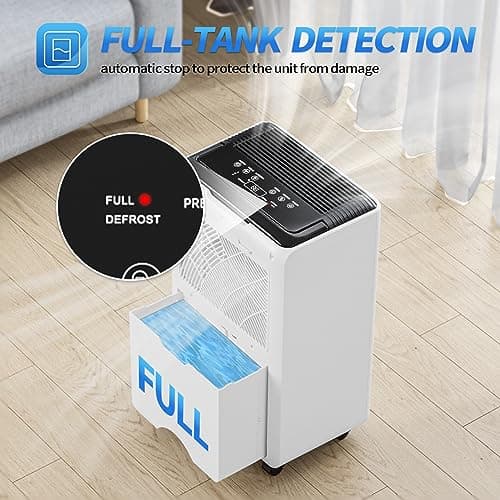 AIRPLUS Dehumidifier for Basement - 4,500 Sq. Ft. 70 Pints, Multifunctional Dehumidifier with Drain Hose & Auto Shut-Off Function, Powerful Dehumidifiers for Home(AP2103) 6