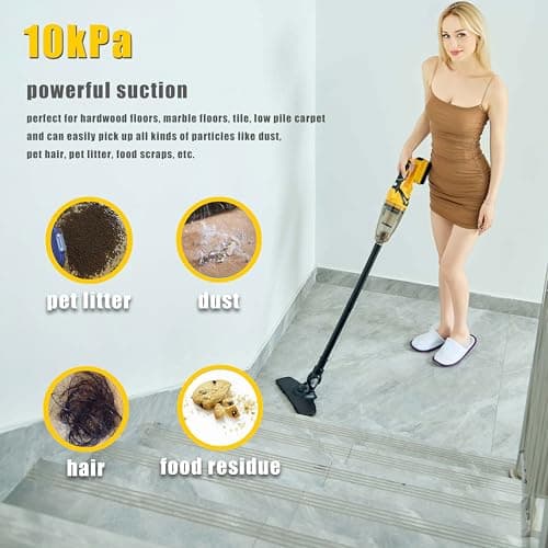 HILIPE Cordless Handheld Vacuum Cleaner for DeWALT 20v Battery, EasyClean Wet Dry Use,Wireless Handheld Vacuum for Car,Home, Boat,Workshop, Pet Hair, Furniture Cleaning (Tool Only No Battery) 5