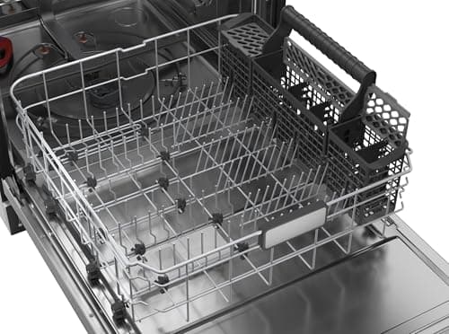 Sharp SDW6726MS 24-inch Stainless Steel Dishwasher, 47 dB Library Quiet, Third Rack, Power Wash Sprayer, 12 Place Settings, 14
