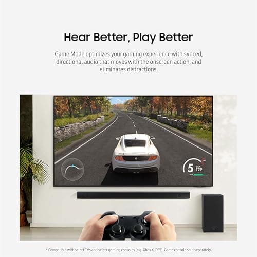 Samsung B63C 5.1ch Soundbar w/Dolby Digital 5.1 Audio, DTS Virtual:X, Built-in Center Speaker, Bluetooth, Subwoofer Included, Game Mode, One Remote, Alexa Built-in, HW-B63C/ZA (2022 Model) 7