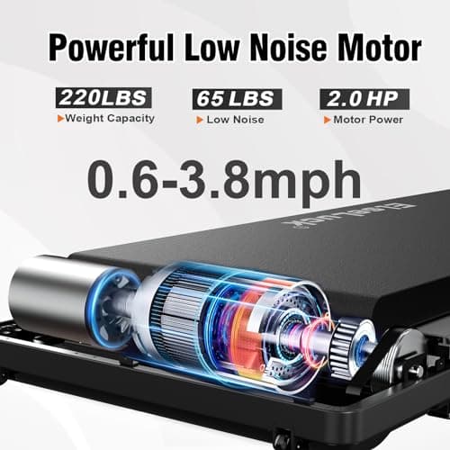 Elseluck Walking Pad Under Desk Treadmill for Home Office With Remote Control, LED Display (Silver) 5