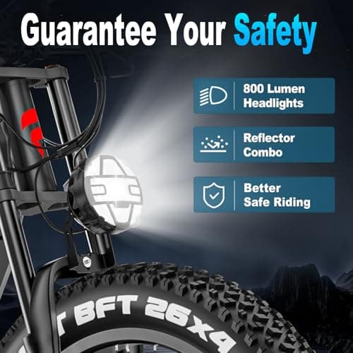 FREESKY 2000W Electric Bike with BAFANG Motor & 48V 30Ah Battery, 35MPH Max Speed, 120 Miles Range, Full Suspension Mountain Ebike for Adults, 26" Fat Tires, Smart Keys, Hydraulic Brakes 9