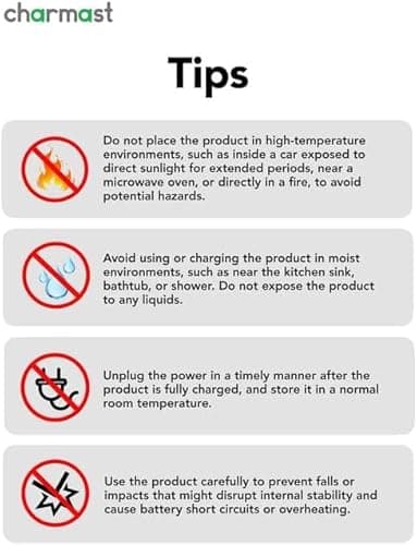 charmast Portable Charger with Built in Cables, Power Bank with Cords Wires, Slim 10000mAh Travel Battery Pack 6 Outputs 3 Inputs 3A Fast Charging for Samsung Google Pixel LG Moto iPhone iPad 9