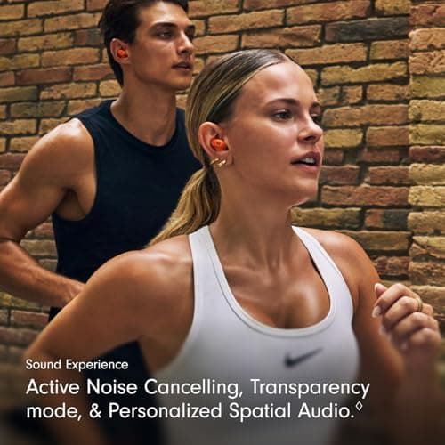 Beats Powerbeats Fit - Wireless Noise Cancelling Workout Earbuds with Secure-Fit Wingtips, Up to 30-Hour Battery Life, Sweat & Water Resistant, Apple & Android Compatible - Spark Orange 5