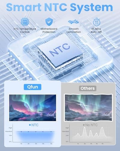 13 Inch Laminator Machine 11x17 with Laminating Sheets Personal Laminator for Teachers, 60S Warm Up Cold Thermal Lamination Machine for Home Office, A3 Laminating Machine Portable Paper Laminate Kit 7