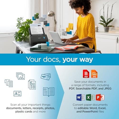 ScanSnap iX1400 High-Speed Simple One-Touch Button Color Document, Photo & Receipt Scanner with Auto Document Feeder for Mac or PC, Black 5