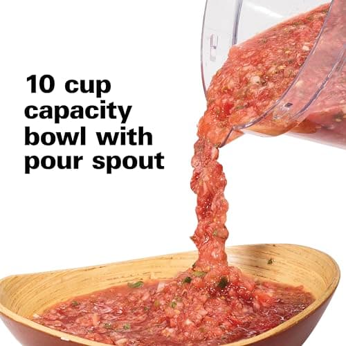 Hamilton Beach Food Processor & Vegetable Chopper for Slicing, Shredding, Mincing, and Puree, 10 Cups + Veggie Spiralizer makes Zoodles and Ribbons, Grey and Stainless Steel (70735) 6