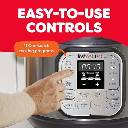 Instant Pot Duo 7-in-1 Mini Electric Pressure Cooker, Slow Rice Cooker, Steamer, Sauté, Yogurt Maker, Warmer & Sterilizer, Includes Free App with over 1900 Recipes, Stainless Steel, 3 Quart 6