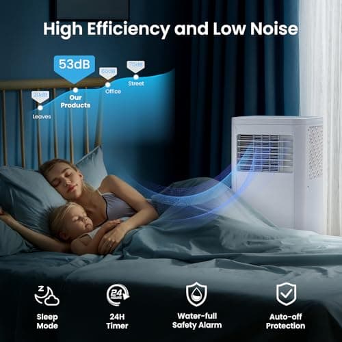 ZAFRO Portable Air Conditioners, 10000 BTU, 3 in 1 Portable AC Unit with Window Kits, Fan & Dehumidifier Modes, Cools up to 450 Sq.Ft, LED Display/Remote Control, 24H Timer for Living Room, Bedroom 6