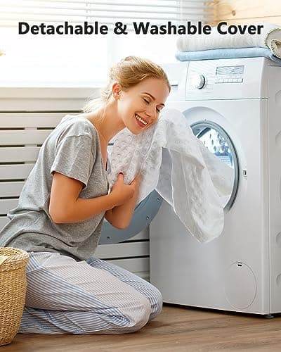 PERLECARE 3 Inch Firm Mattress Topper Queen, Cooling Gel-Infused & Bamboo Charcoal Memory Foam Bed Topper for Pressure Relief, High-Density Mattress Pad with Removable Cover, CertiPUR-US Certified 6