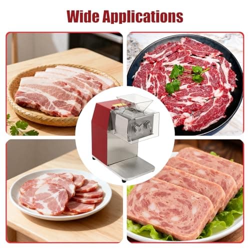 Bepritm Electric Meat Cutter Machine, 1100W Meat Shredding Machine with Cover, Commercial Stainless Steel Meat Slicer Shredder Restaurant for Home Kitchen,Restaurant,Supermarket 7