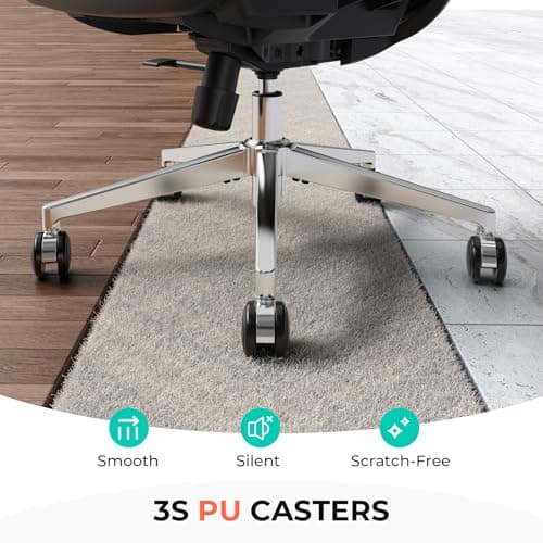 CAPOT Ergonomic Mesh Office Chair, Adjustable Lumbar High Back Desk Chair 400lbs, 4D Flip-up Arms, 3-Level Tilt Backrest, 3D Headrest, PU Wheels, Swivel Rolling Computer Seating for Long Desk Work 8