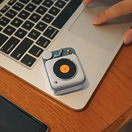 Muzen Mini Bluetooth Speaker, Button Small Cute Portable Metal Retro Wireless Speaker with Loud Volume Great Sound and Portable Lanyard & Gift Bag for Office Classic Vintage Decor 9