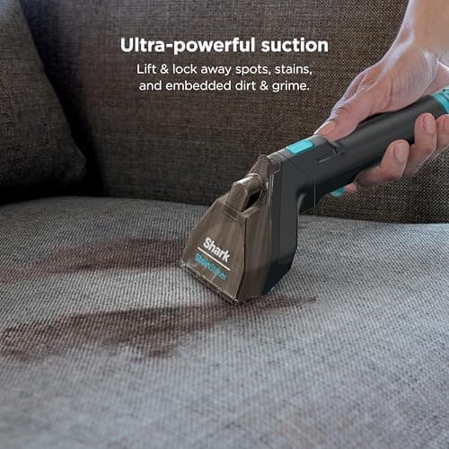 Shark StainStriker Portable Carpet & Upholstery Cleaner w/on board self cleaning - Spot, Stain, & Odor Eliminator, Includes 2 Cleaning Tools & 2 Cleaning Solutions, Charcoal, PX221BRN 7