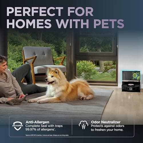 Shark PowerDetect NeverTouch, Self-Empty & Self-Refill, Robot Vacuum and Mop with Bagless, 30-Day Debris Capacity HEPA Base, 30-Day Capacity Refill Tank, Pad Dry, Black, AV2810YS 6