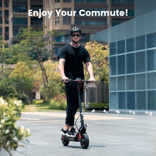 iScooter Electric Scooter Adults, 37MILES Long Range, 28MPH Top Speed, Dual Suspension Electric Scooter for Adults with Turn Signals and Double Braking Systems, APP - i10 Pro 8