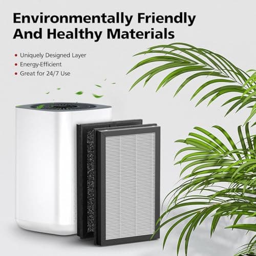 PM1240B & AP2 Air Filter Replacement ONLY Compatible with Priestley PM1240B and Airversa AP2 Purelle Air Purifier 3-Stage Powerful Filtration HEPA Filtering 99.97% Smoke, Odor, Particles, 4 Pack 10