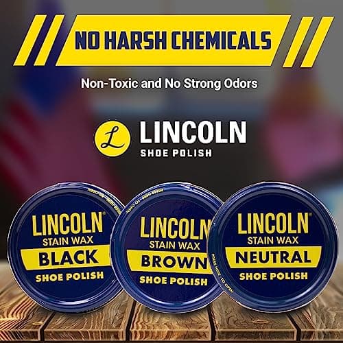 Lincoln Stain Wax Shoe Polish - 2.5 Ounces (Black) 6