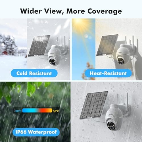 Cetey 4G LTE Cellular Solar Security Camera Wireless Outdoor, No WiFi Needed, Solar Powered IP65 Waterproof, 2K Color Night Vision, 2 Way Talk, PIR Motion Alerts for Off-Grid Farm, Ranch 6