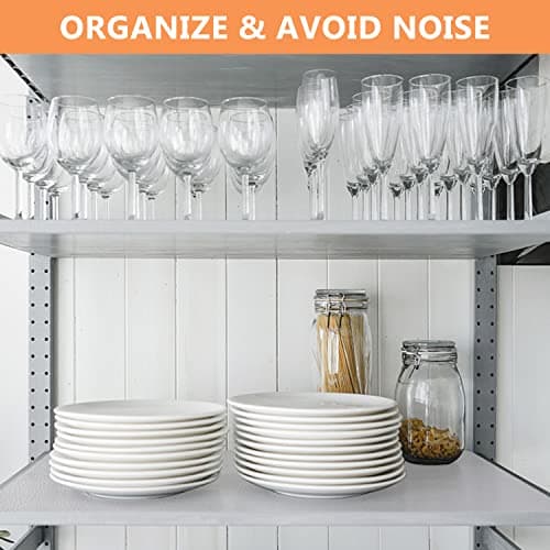 WochiTV Shelf Liner for Cabinets, Drawer Non Adhesive Non Slip Foam Mat for Kitchen, Pantry, Bathroom, Cupboard, Garage, Closet, Shelves, Drawer, Tool Box, White 11.8 x 59 inches 6