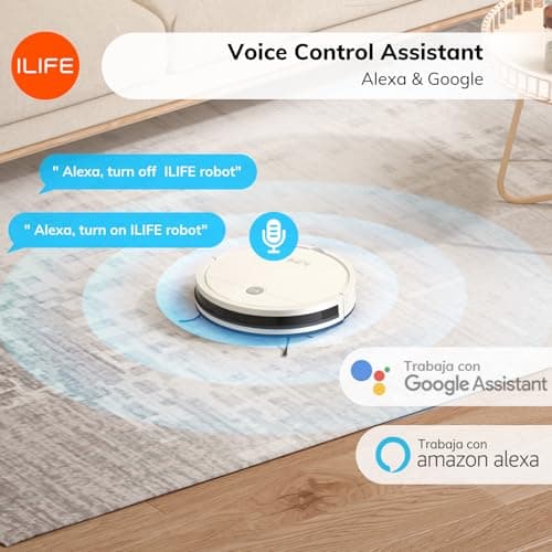 ILIFE X3 Robot Vacuum Cleaner, Tangle-Free 3000Pa Suction, 120 Min Runtime, Self-Charging Robotic Vacuum, 2.4GHz WiFi/App/Alexa Control, Slim, Quiet, Ideal for Pet Hair and Hard Floors 5