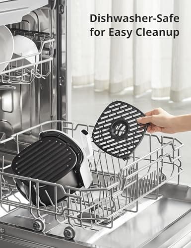 COMFEE' Compact 2.1 Quart Air Fryer with 12 Menu Options, Adjustable Timer & Temperature Control 180-400 degrees F, Dishwasher-Safe Nonstick Fry Basket 5