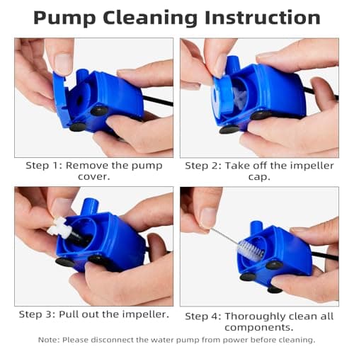 Waatoos Ceramic Cat Water Fountain, 2.1L/71oz Cupcake Pet Water Fountain for Cats and Dogs, Automatic Pet Drinking Fountain with Pump, Filter & Foam (White) 7