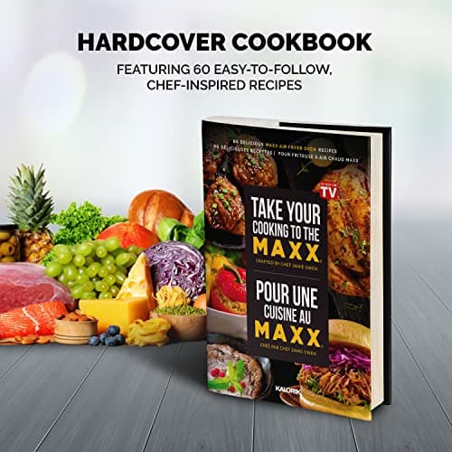 Kalorik MAXX Complete Air Fryer Oven Digital Controls 26-Quart Capacity 10-in-1 Countertop Cooker with 21 Presets, 15 Deluxe Accessories & 60-Recipe Hardcover Cookbook, 1700-Watts, Stainless Steel 7