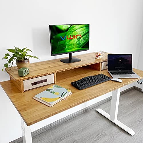 VWINDESK 72 x 30 x 1 Inch 100% Solid Bamboo Desk Table Top Only,for Standing Desk Home Office Desk with 60mm Grommets(Right Angle) 9