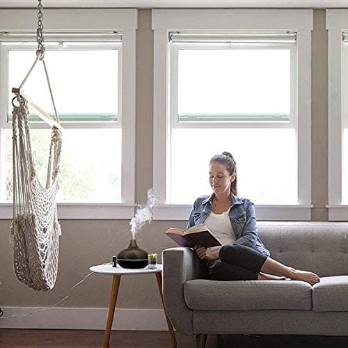 Pure Daily Care Ultimate Aromatherapy Diffuser with Essential Oil Set - 300ml Ultrasonic Diffuser, 4 Timer & 7 Ambient Light Settings - 10 Therapeutic Grade Essential Oils - Oak Wood 6