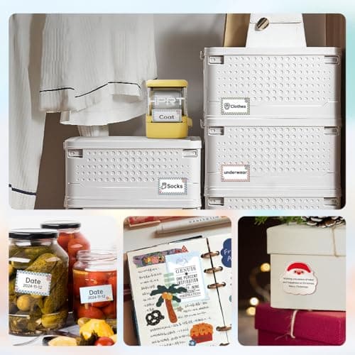 HPRT NEW1 Label Printer 2 Inch Portable Inkless Bluetooth Label Maker for Small Business, Home, School, Sticker Printer for Address, Logo, Barcode, Clothing, with Automatic Label Recognition（White） 6