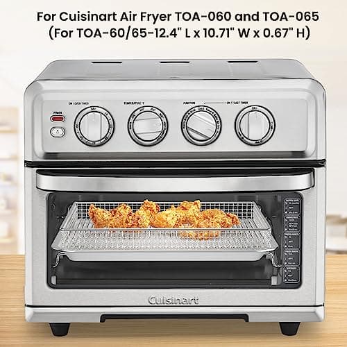 Stainless Steel Air Fryer Basket and Tray,Compatible with Cuisinart Airfryer TOA-060 and TOA-065 6